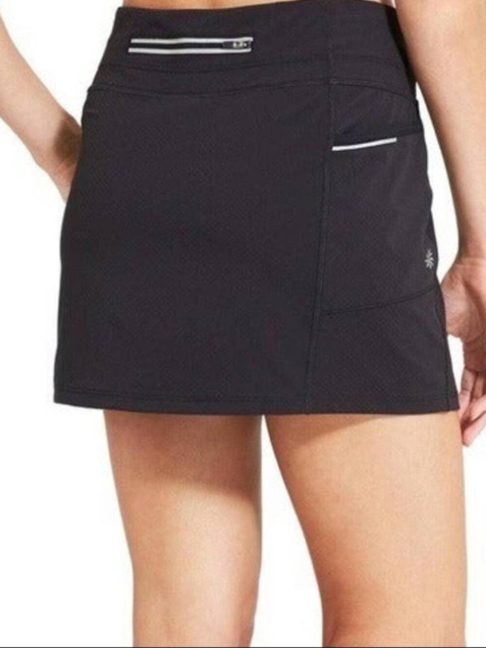 Athleta Dobby Be Free Skort Black Built In Shorts Athletic Womens Medium M